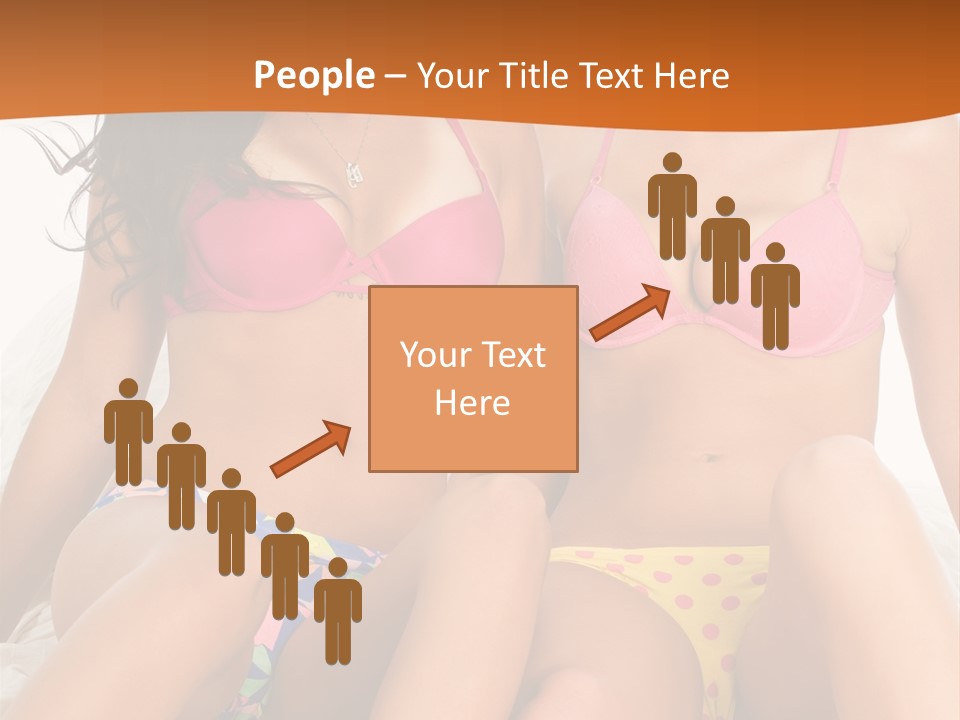 Caucasian White Breasts PowerPoint Template
