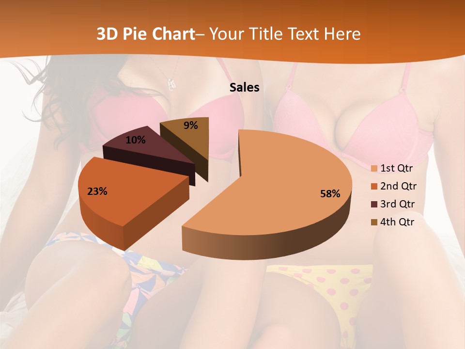 Caucasian White Breasts PowerPoint Template