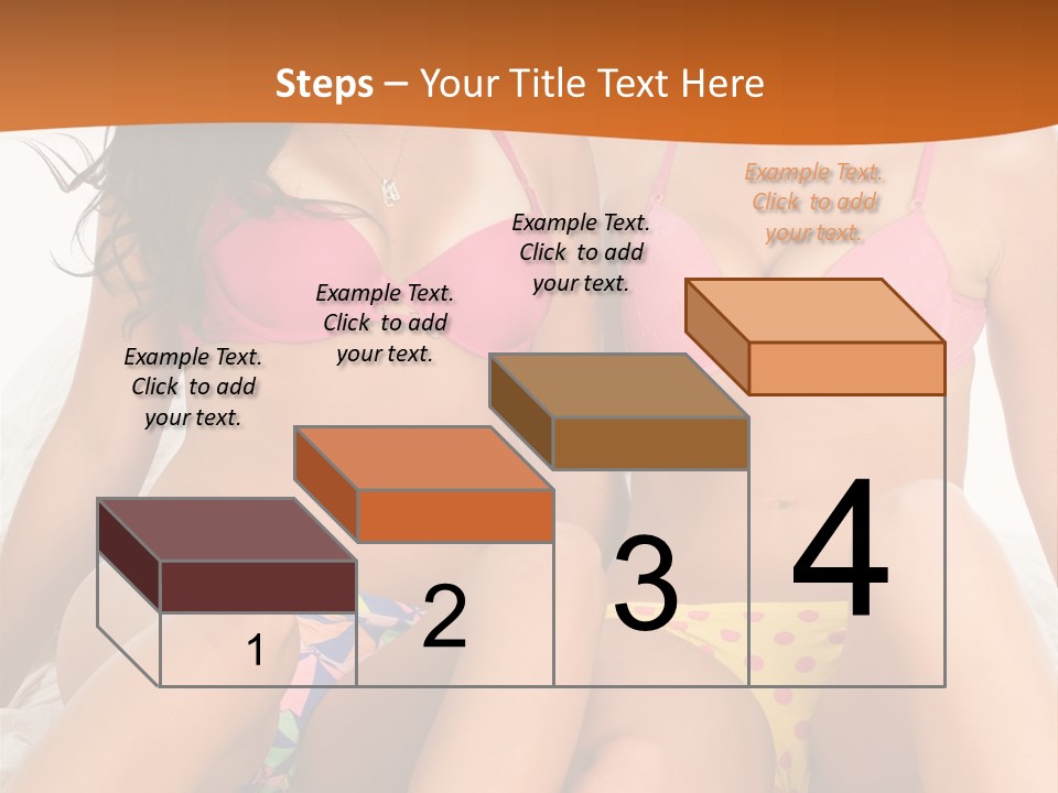 Caucasian White Breasts PowerPoint Template