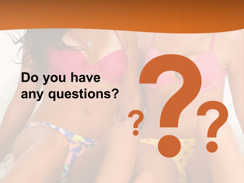 Caucasian White Breasts PowerPoint Template