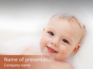 Toddler Boy Portrait PowerPoint Template