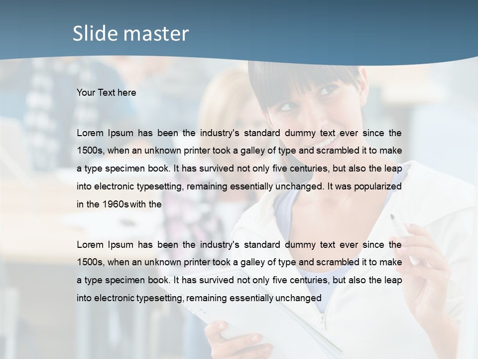 Woman Young Teenager PowerPoint Template