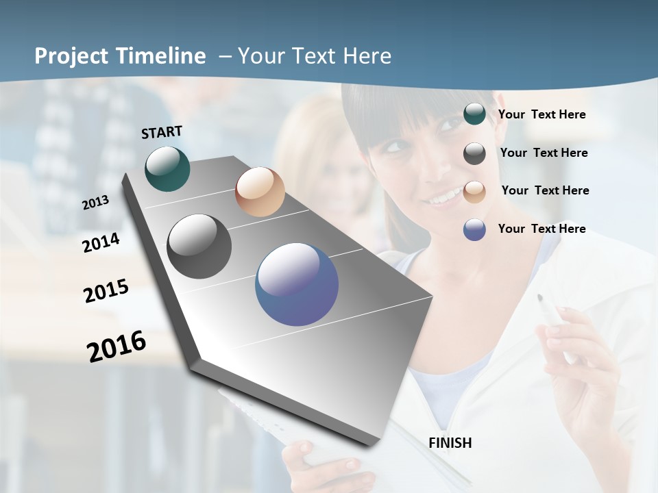 Woman Young Teenager PowerPoint Template