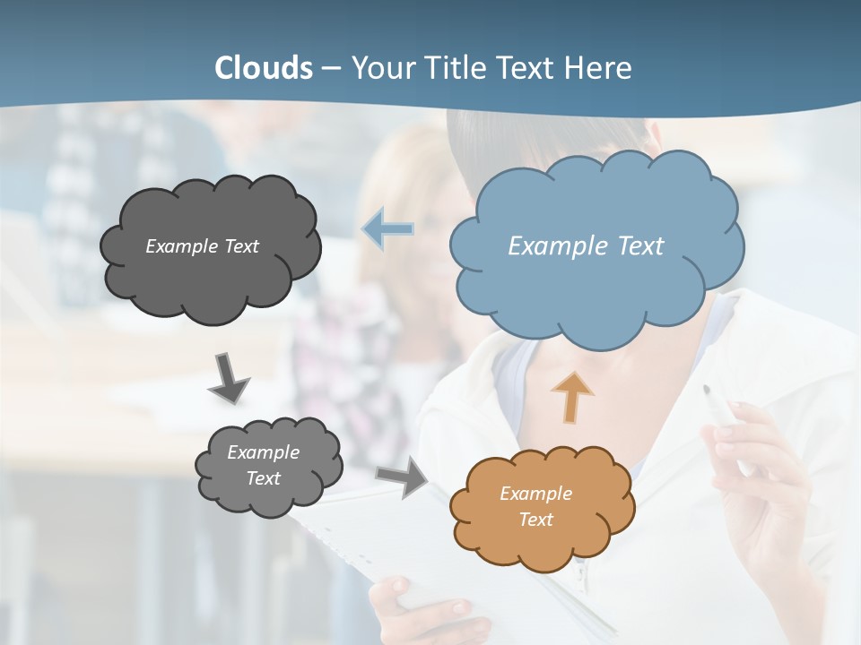 Woman Young Teenager PowerPoint Template