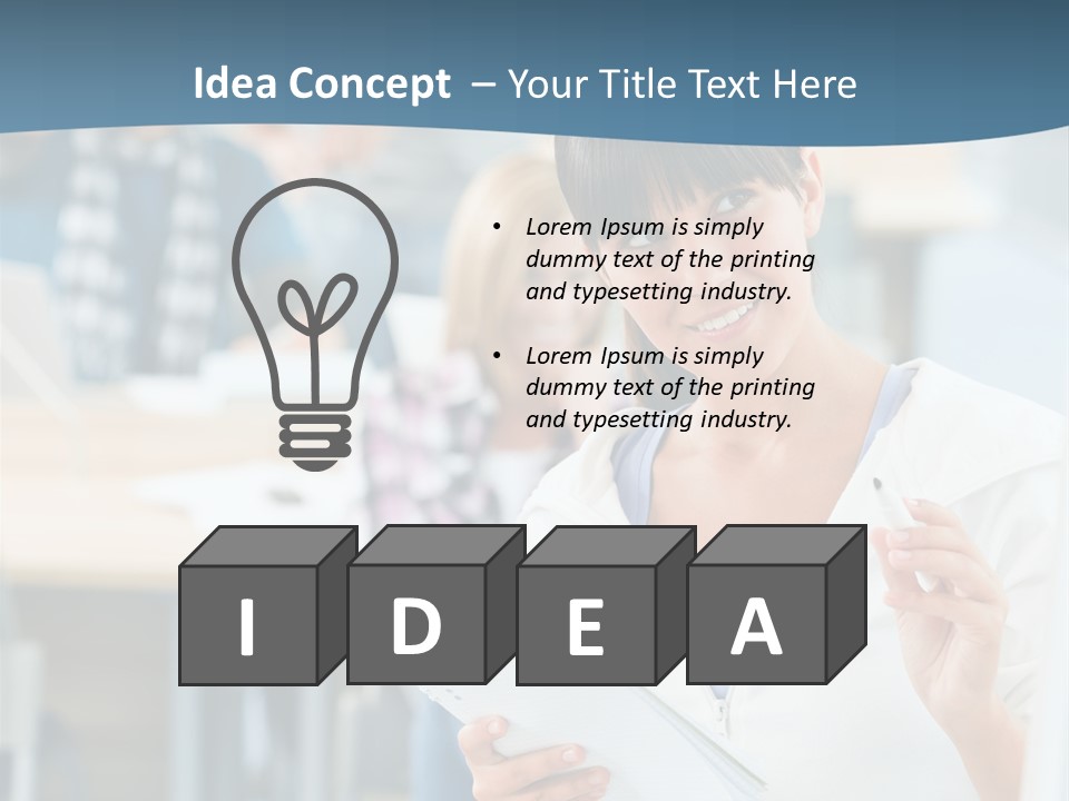 Woman Young Teenager PowerPoint Template