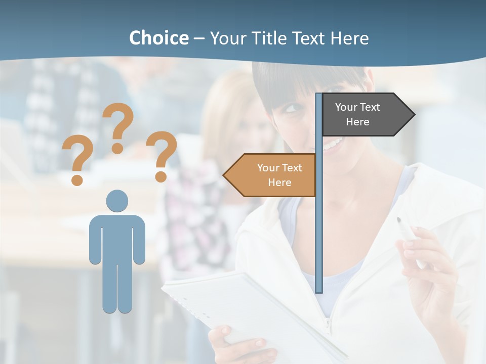 Woman Young Teenager PowerPoint Template