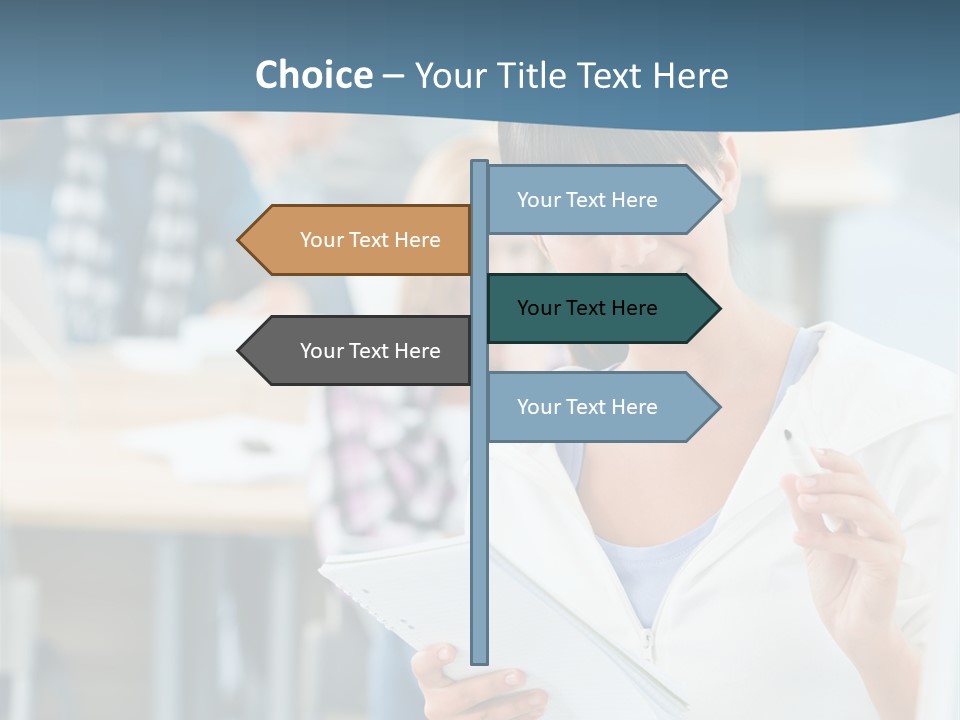 Woman Young Teenager PowerPoint Template
