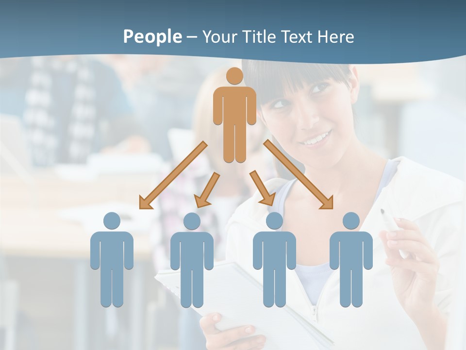 Woman Young Teenager PowerPoint Template