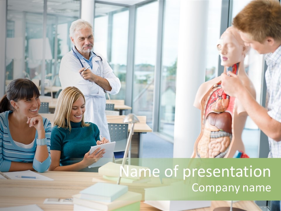 Anatomy Female College PowerPoint Template