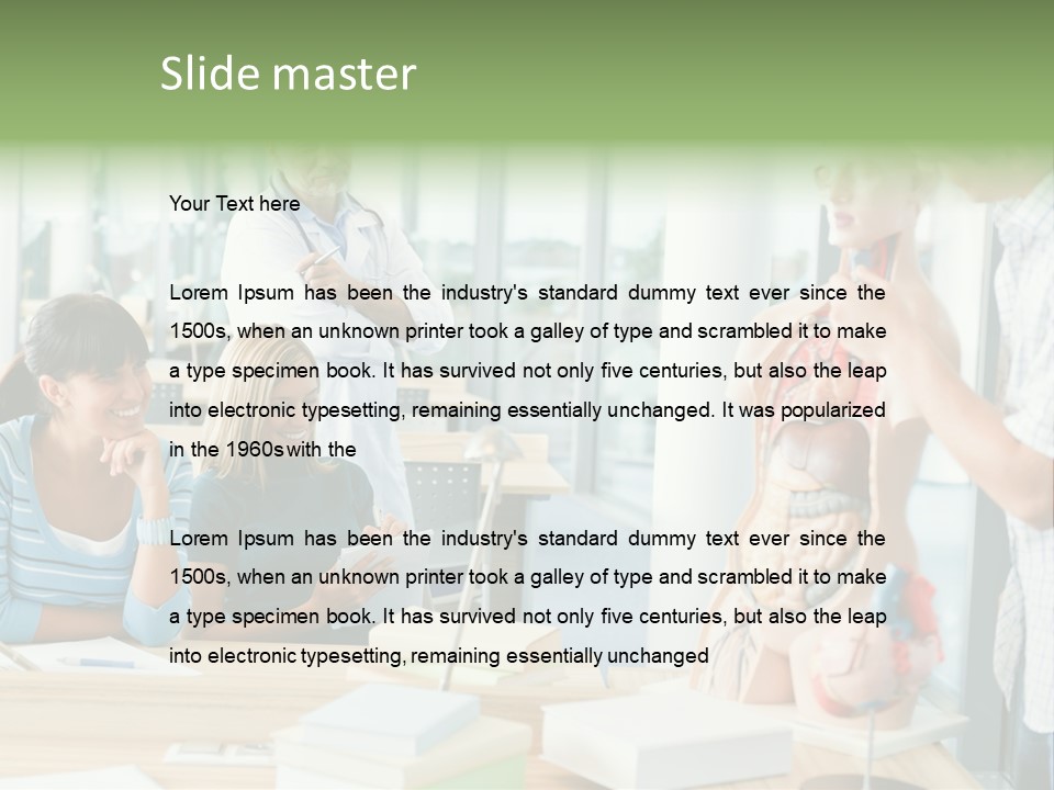 Anatomy Female College PowerPoint Template