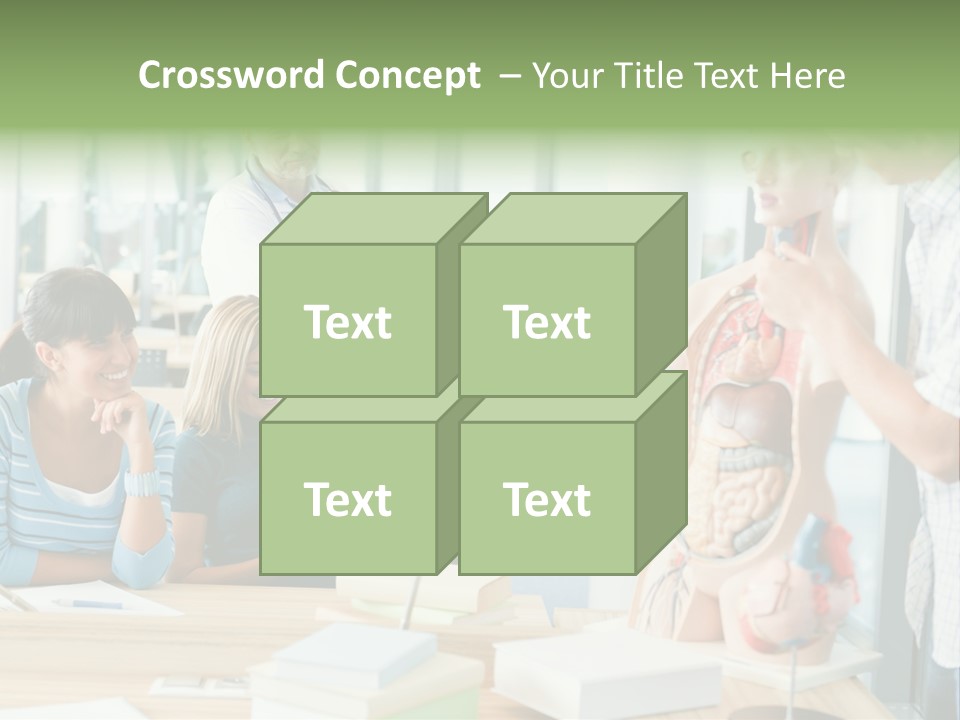 Anatomy Female College PowerPoint Template