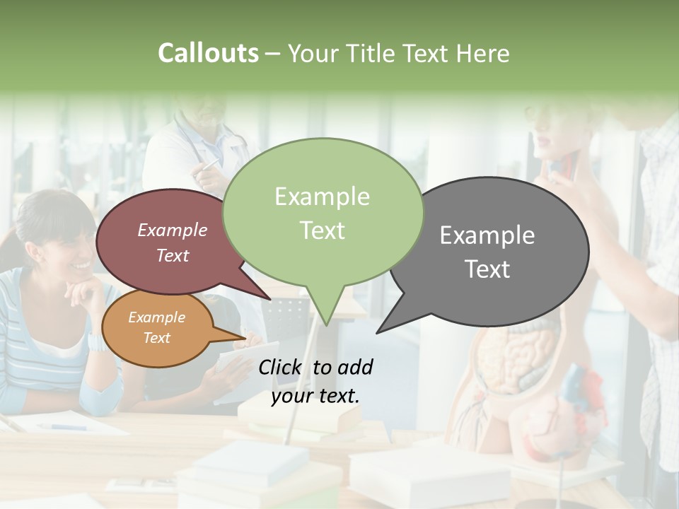 Anatomy Female College PowerPoint Template