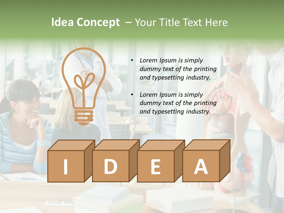 Anatomy Female College PowerPoint Template