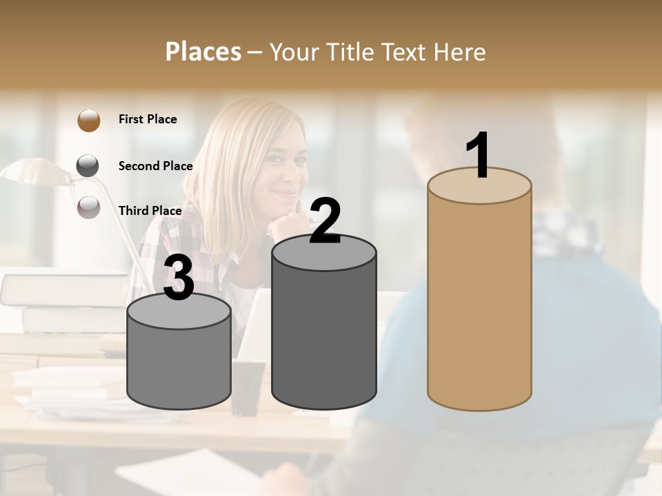 Holding Two Sitting PowerPoint Template