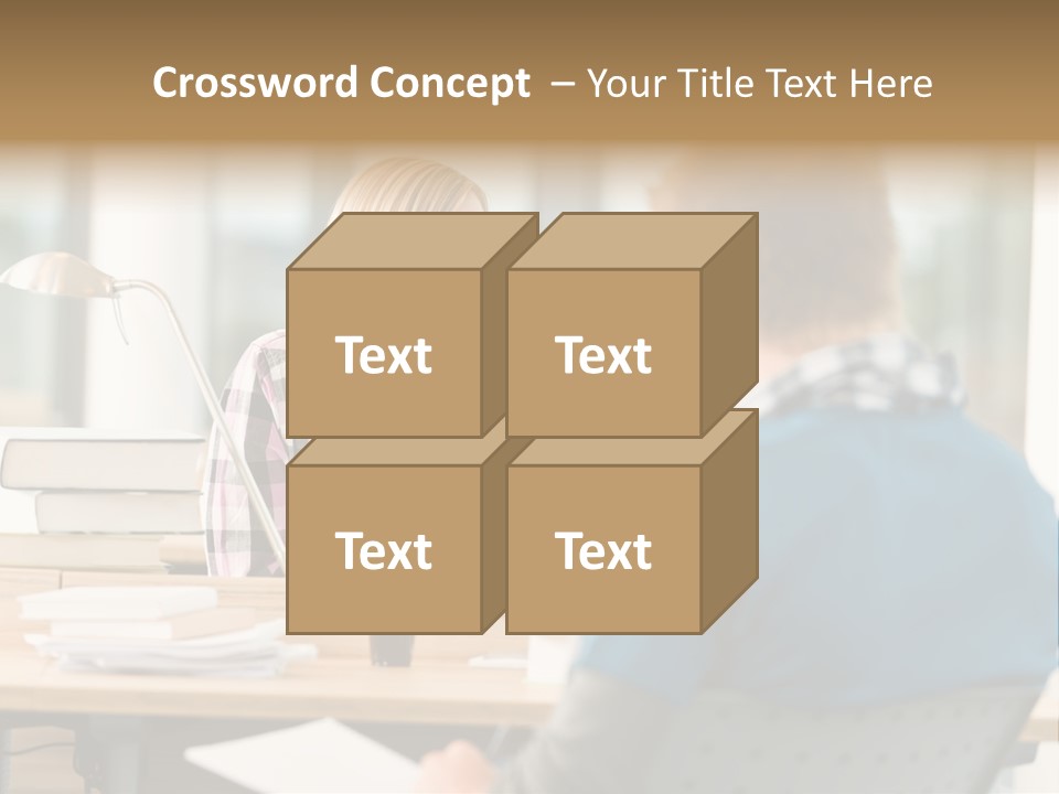 Holding Two Sitting PowerPoint Template