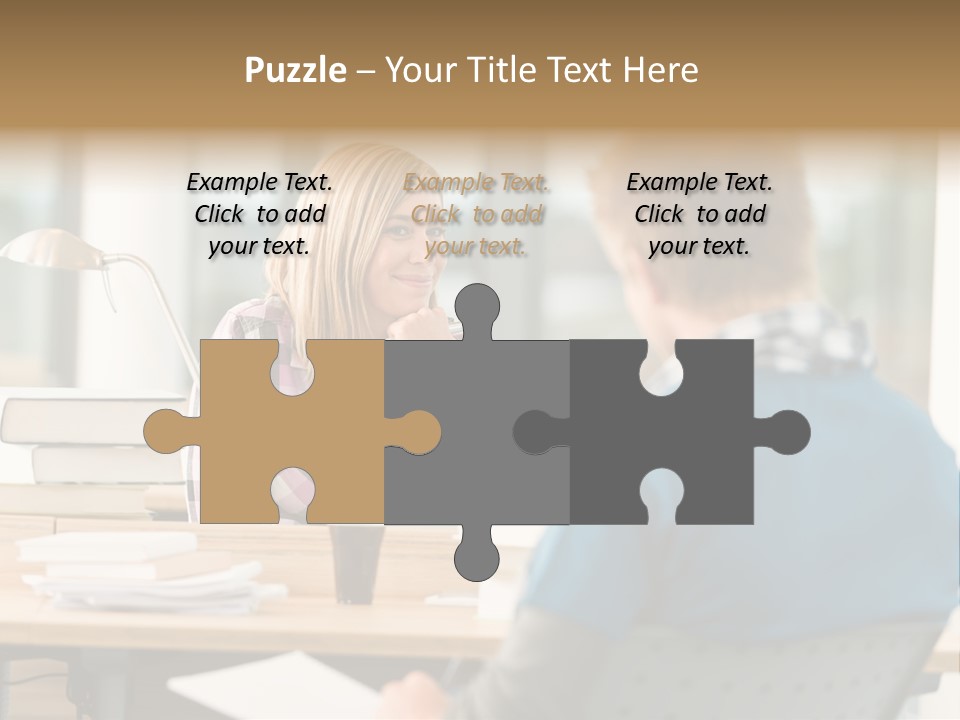 Holding Two Sitting PowerPoint Template