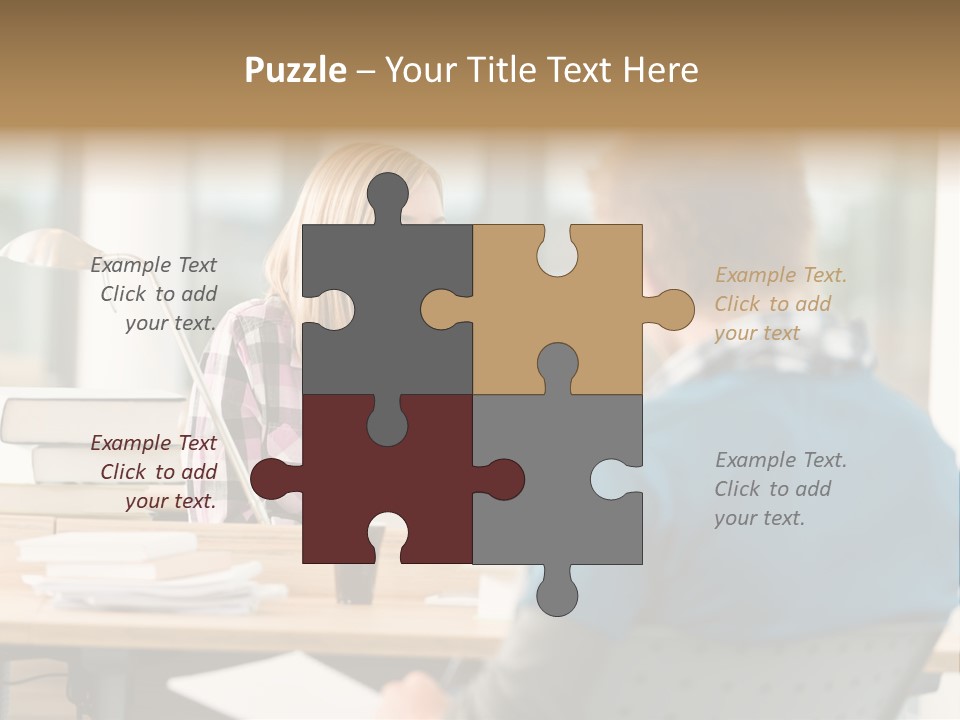 Holding Two Sitting PowerPoint Template