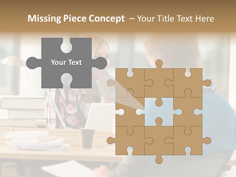 Holding Two Sitting PowerPoint Template