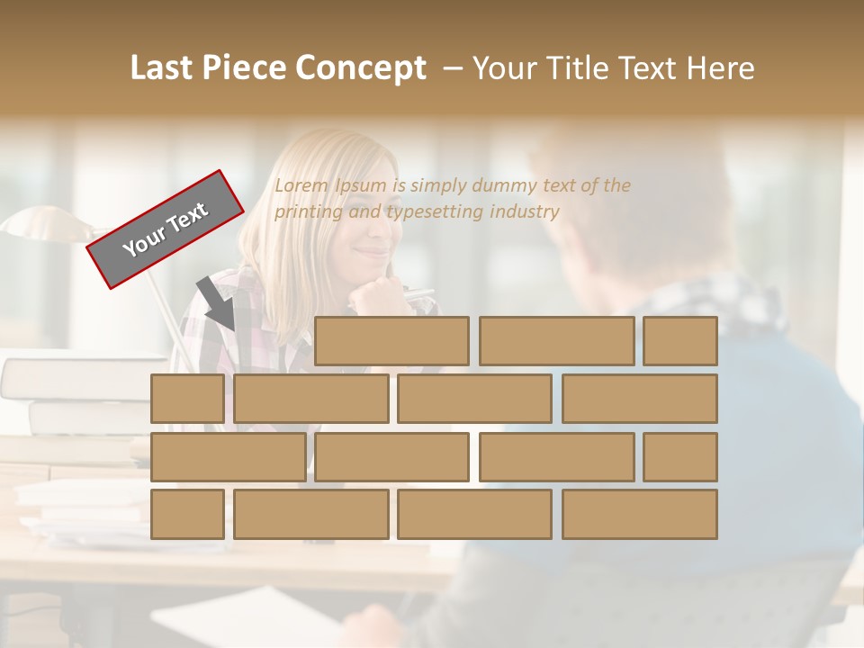 Holding Two Sitting PowerPoint Template