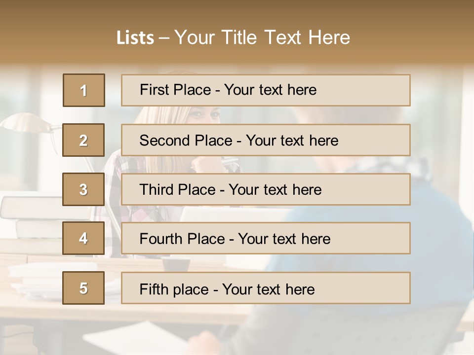 Holding Two Sitting PowerPoint Template