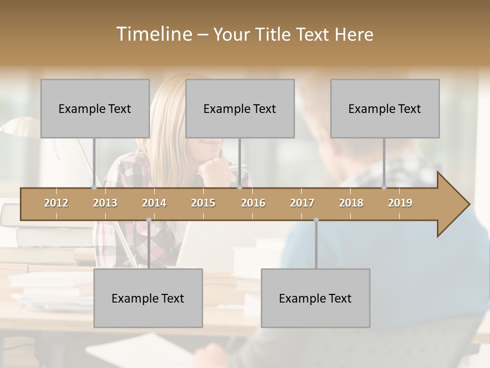 Holding Two Sitting PowerPoint Template