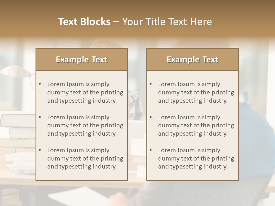 Holding Two Sitting PowerPoint Template