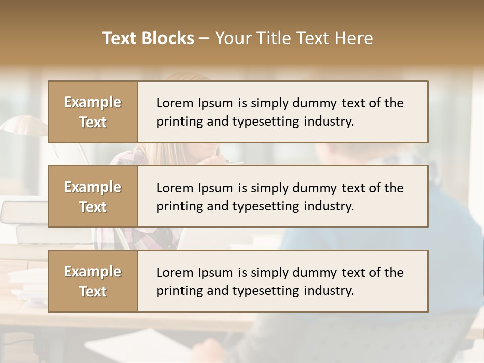Holding Two Sitting PowerPoint Template
