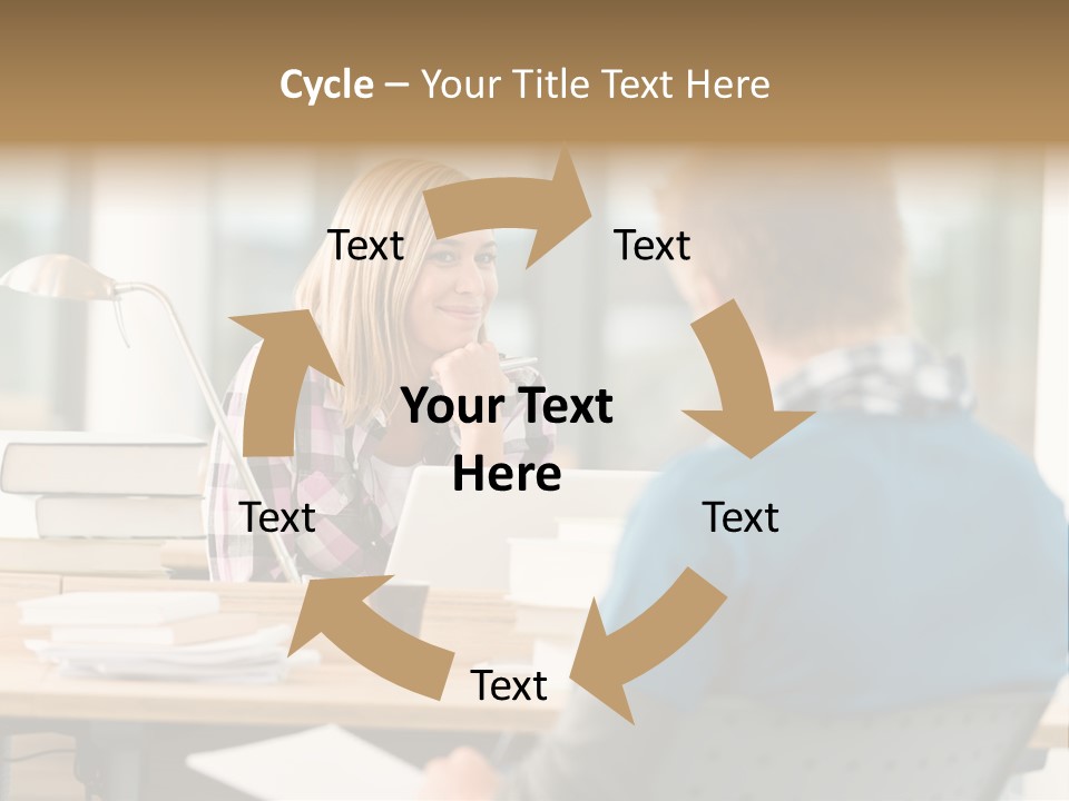 Holding Two Sitting PowerPoint Template