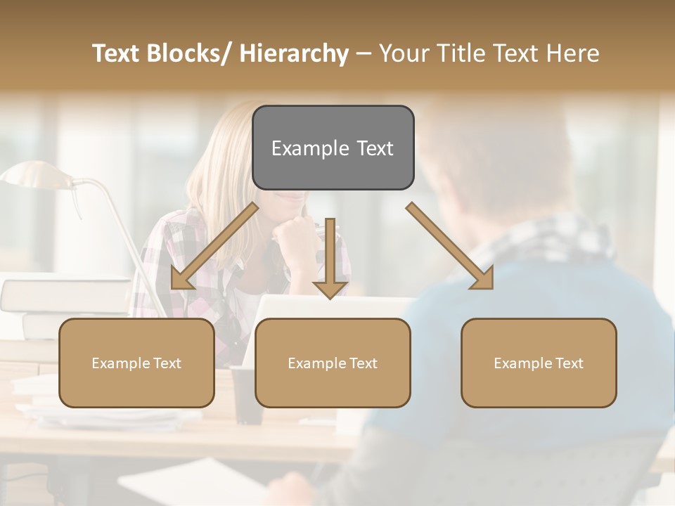 Holding Two Sitting PowerPoint Template
