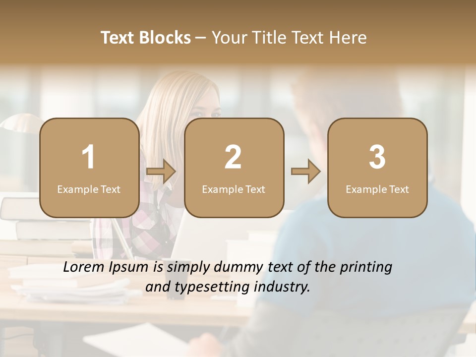 Holding Two Sitting PowerPoint Template