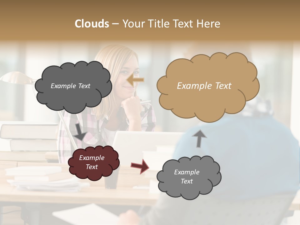 Holding Two Sitting PowerPoint Template
