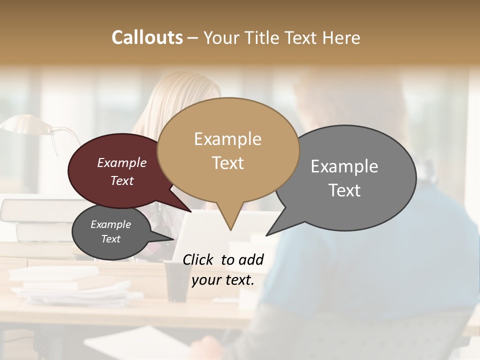 Holding Two Sitting PowerPoint Template