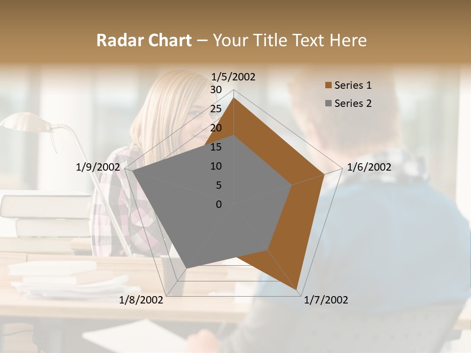Holding Two Sitting PowerPoint Template