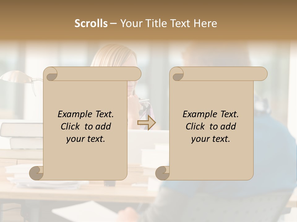Holding Two Sitting PowerPoint Template