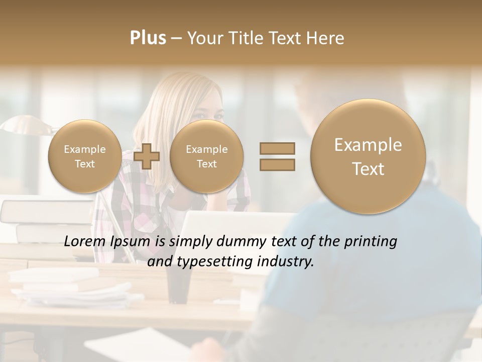 Holding Two Sitting PowerPoint Template