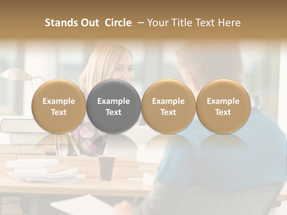 Holding Two Sitting PowerPoint Template