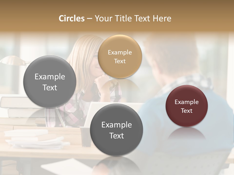 Holding Two Sitting PowerPoint Template