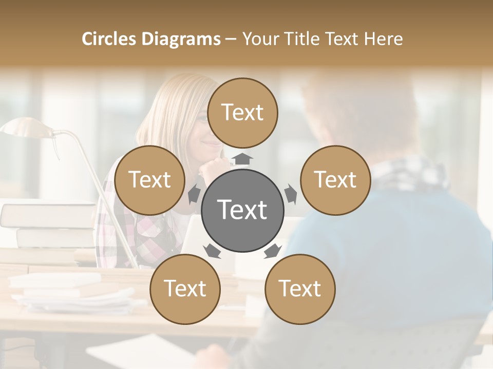 Holding Two Sitting PowerPoint Template