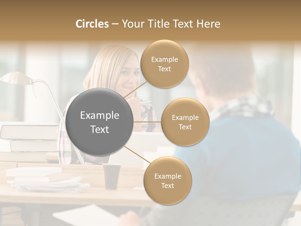 Holding Two Sitting PowerPoint Template