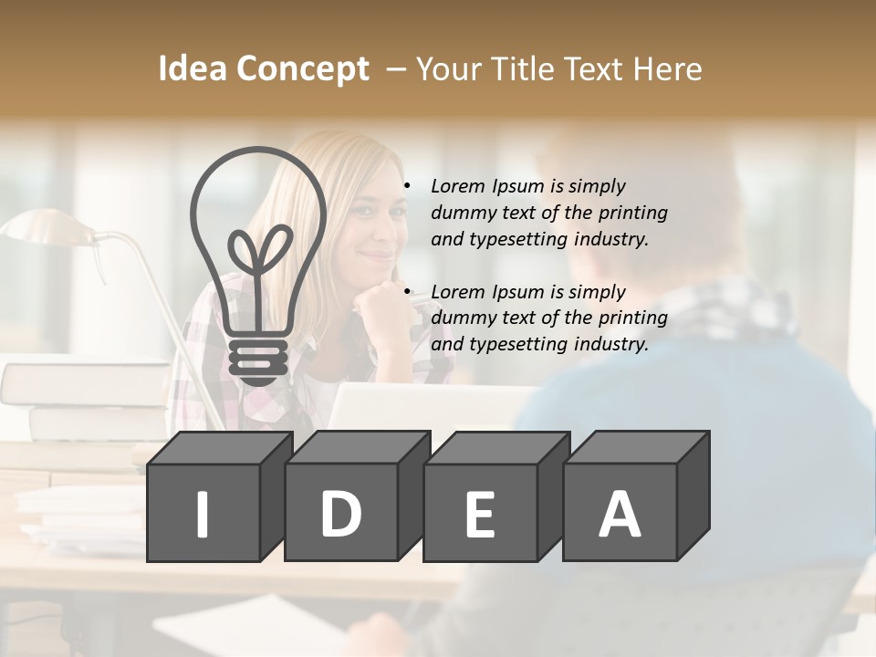 Holding Two Sitting PowerPoint Template
