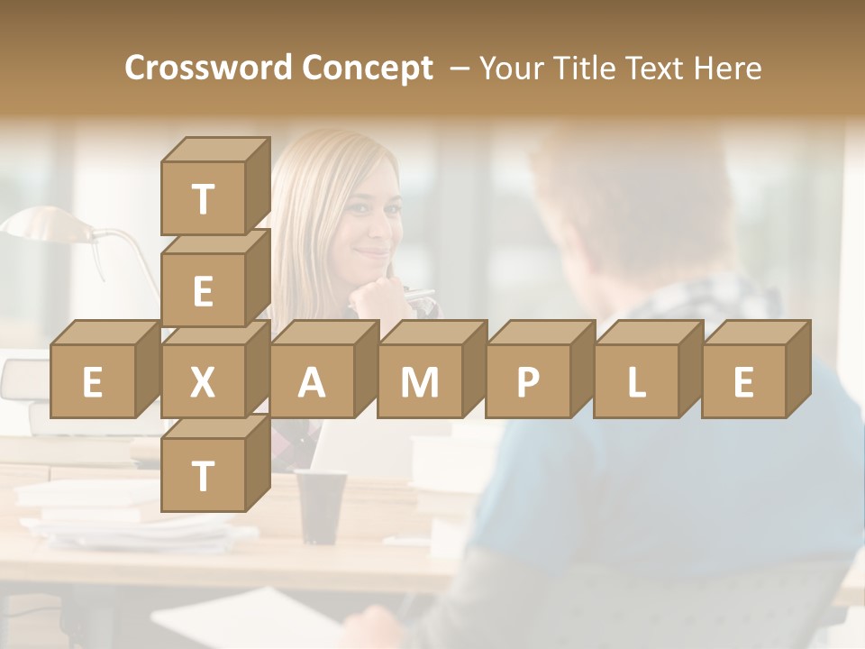 Holding Two Sitting PowerPoint Template