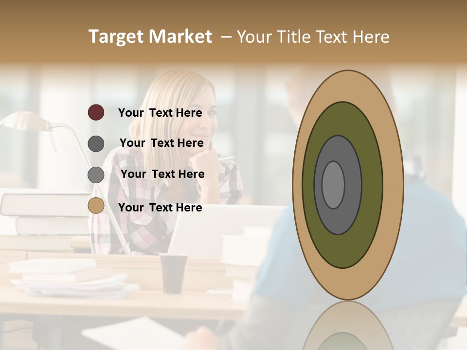 Holding Two Sitting PowerPoint Template