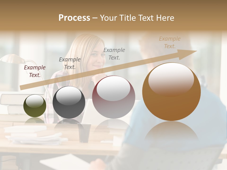 Holding Two Sitting PowerPoint Template