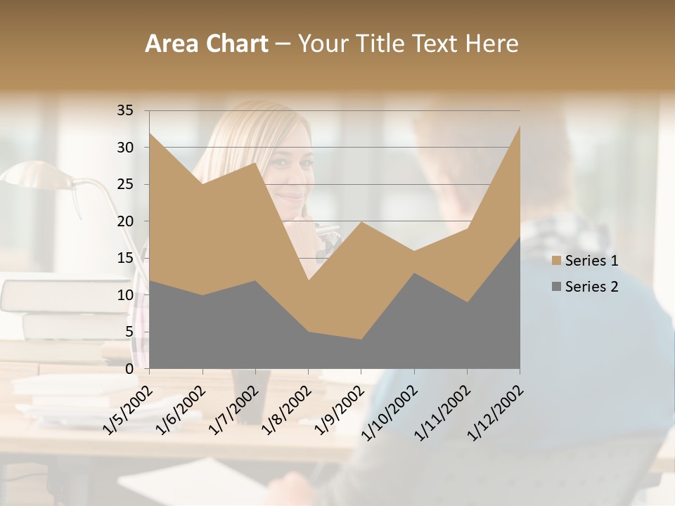Holding Two Sitting PowerPoint Template