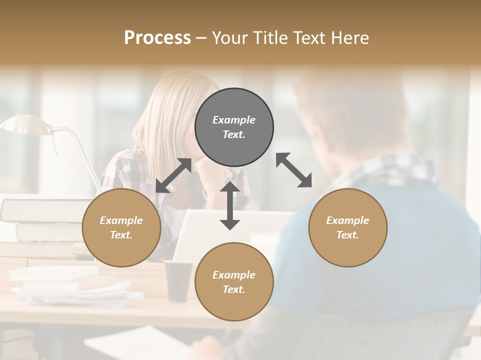 Holding Two Sitting PowerPoint Template