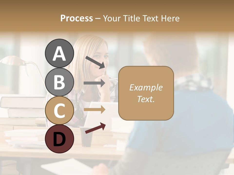 Holding Two Sitting PowerPoint Template