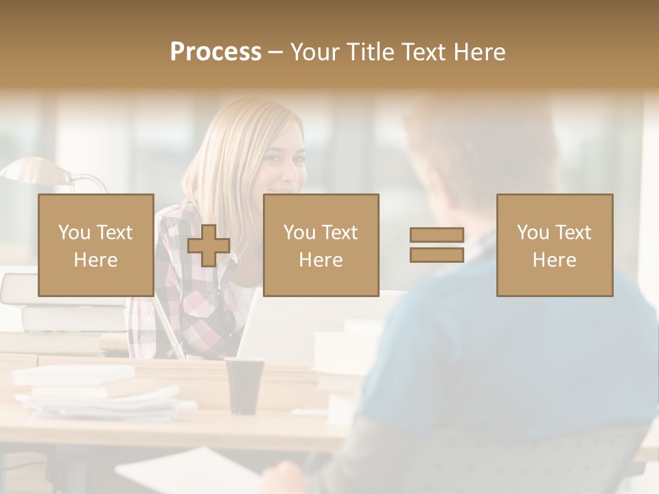 Holding Two Sitting PowerPoint Template