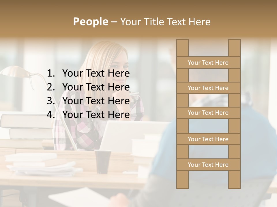 Holding Two Sitting PowerPoint Template