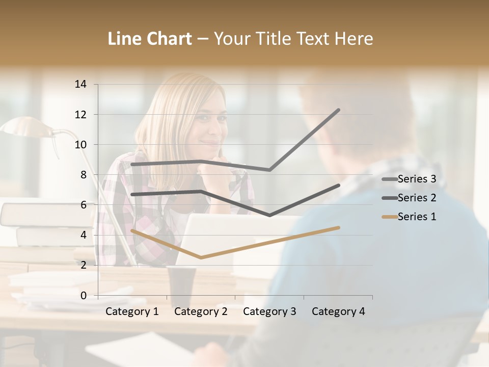 Holding Two Sitting PowerPoint Template