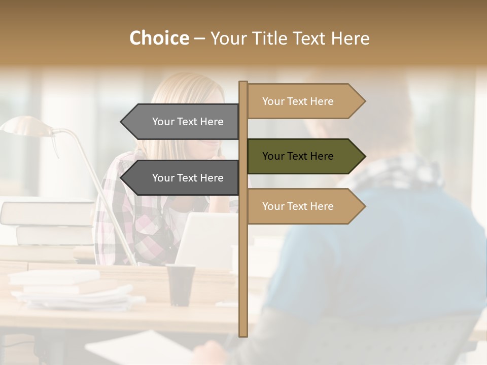 Holding Two Sitting PowerPoint Template